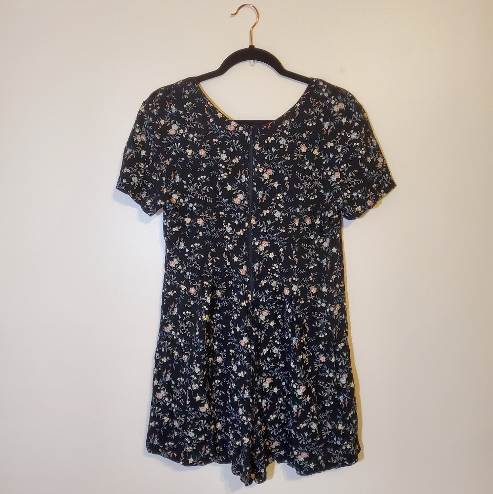 Black Floral Romper